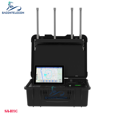 Détecteur de drones de bagages portables UAV DJI FPVs WiFi Détection de drones DIY Jusqu'à 10 km de distance