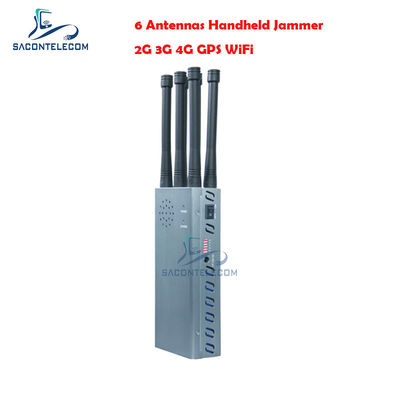 Bloqueur de brouilleur GPS 6 bandes avec une puissance de sortie de 54W et un rayon de 30m pour le blocage du signal de téléphone portable
