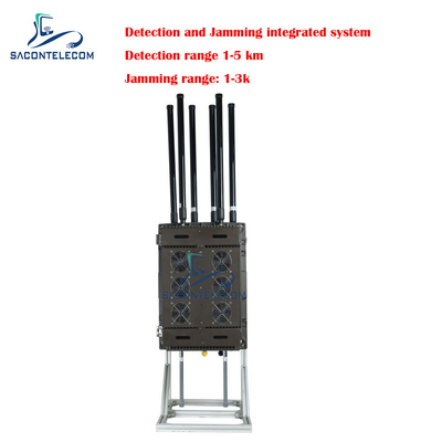 Système intégré de brouillage et de détection extérieur de 8 canaux de 450w