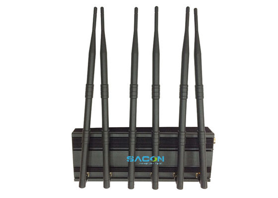 Puissance de 15 W 50m Distance brouilleur de signal GPS avec 6 bandes de fréquences pour le blocage du signal du téléphone portable