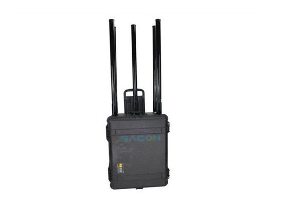 150W Puissance de Sortie Brouilleur Manpack avec 100-200 Mètres de Portée de Brouillage et Boîtier Étanche