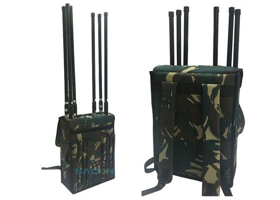 120W 8 canaux Manpack Jammer avec une portée de 120m pour la protection des VIP et l'élimination des bombes