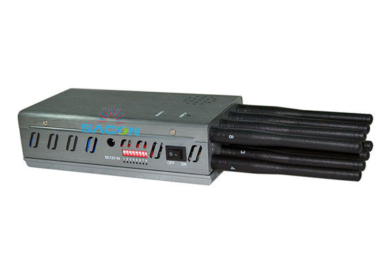 8 Watt brouilleur de signal portable avec portée de 30m et 8 antennes pour bloquer les téléphones portables