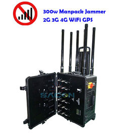 300w Backpack Jammer Prison militaire utilisant une bombe Blcok 2G 3G 4G 5G Wifi Jusqu'à 500m