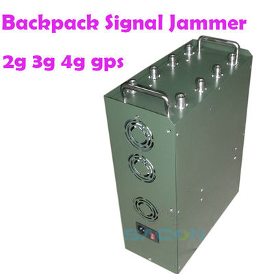 120W 100m Portée Brouilleur à Dos avec 8 Antennes Omni pour Blocage Signal 2G 3G 4G 5G VHF UHF GPS