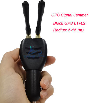 Mini brouilleur GPS ISO9001 avec antenne omnidirectionnelle de 15m, léger, pour allume-cigare de voiture 12V-24 DC