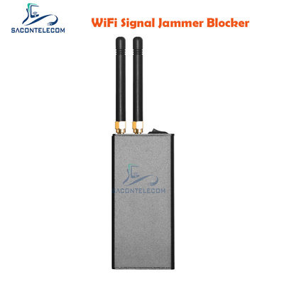 Batterie de 1200 mAh 10m Radius de brouillage 2 antennes Brouilleur de signal GPS Wifi Bloqueur de signal GPS Portable