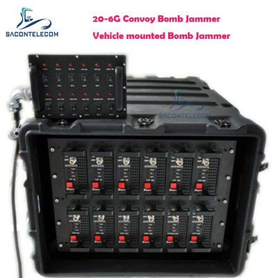 Véhicule de convoi militaire Bomb Jammer 20-6G 11 Bandes 550w Monté sur le toit