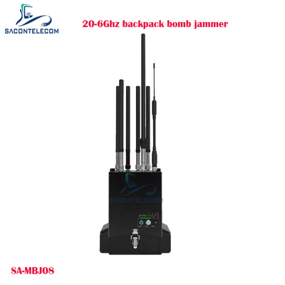 20-6Ghz Manpack drone signal brouilleur sac à dos bombes brouilleur 100w de puissance