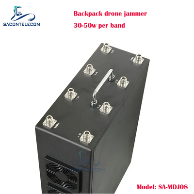 8 bandes 400w Power Man Pack Drone signal brouilleur boîtier en métal sac à dos drone brouilleur