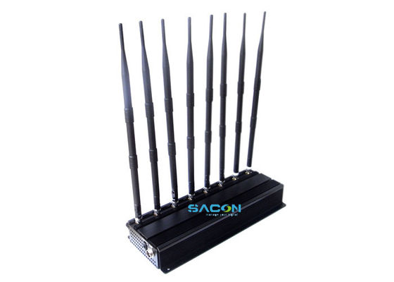 8 canaux brouilleur de signal de téléphone portable avec une portée de 40 m et une sortie de 18 W pour une utilisation en intérieur