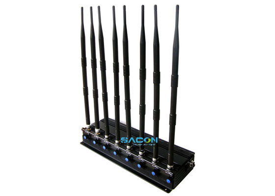 20W Puissance de sortie Brouilleur de signal 2.4G 5.8G avec 8 antennes omnidirectionnelles et portée de brouillage de 40m