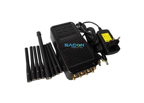 Bloqueur de signal de téléphone portable portable 5.8G haute puissance avec 8 bandes et batterie de 4700 mAh