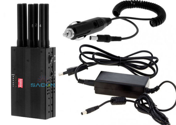 Brouilleur de signal portatif léger avec puissance de sortie de 3 W et batterie 7,4 V/4700 mAh pour utilisation portable