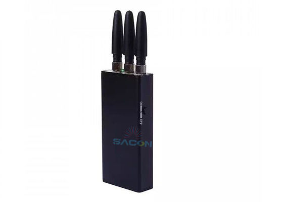 3 Antennes Brouilleur de Téléphone Portable de Poche avec Batterie 2000mA et Portée de Brouillage de 5m