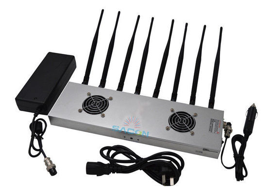 16W Brouilleur de signal haute puissance avec 8 bandes et portée de brouillage de 30m pour le blocage 2G 3G 4G WiFi