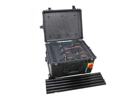 Puissance de sortie de 150 W Manpack Jammer avec une portée de brouillage de 20 à 200 m et un bloqueur RF 5 bandes