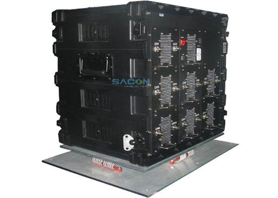 500 m rayon de brouillage 630 W puissance de sortie convoi de brouilleur de bombe avec technologie DDS pour la protection RCIED