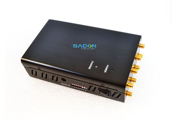 Brouilleur WiFi portable 12V 4W avec 8 antennes omnidirectionnelles pour une portée de brouillage de 20m et une autonomie de 1,5 heures