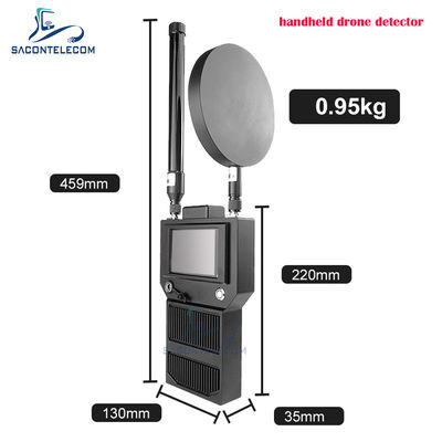 Détecteur de signaux portable de drones sans pilote avec une distance de détection de 1,5 km à 2 km et une plage de fréquences de 400 à 6000 MHz