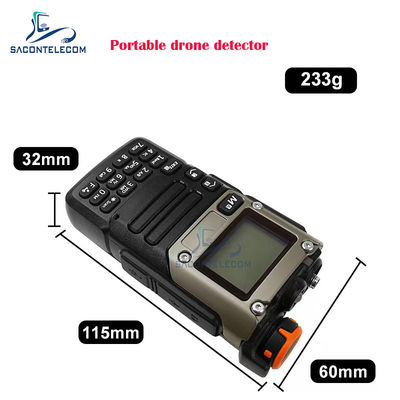 Détecteur portable anti-drone avec une fréquence de 700 à 6 GHz et une distance de détection de 800 m