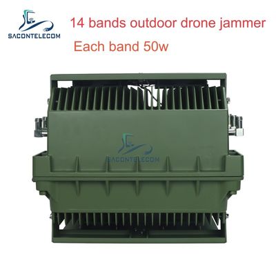 14 canaux 700W High Power Anti Drone Jammer avec une portée de brouillage de 2 km pour la sécurité extérieure