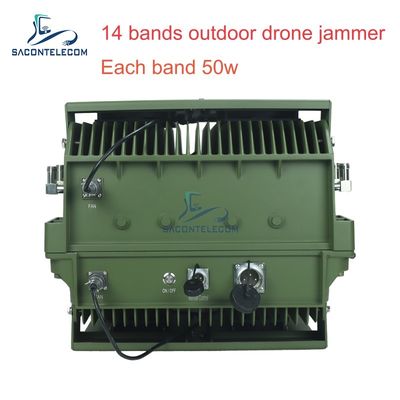 14 canaux 700W High Power Anti Drone Jammer avec une portée de brouillage de 2 km pour la sécurité extérieure