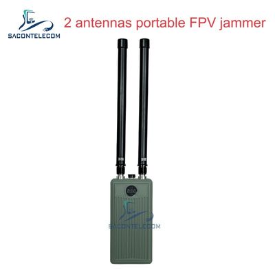 Interrupteur anti-drone portatif à 2 bandes avec puissance de sortie de 60 W et batterie de 32000 Mah