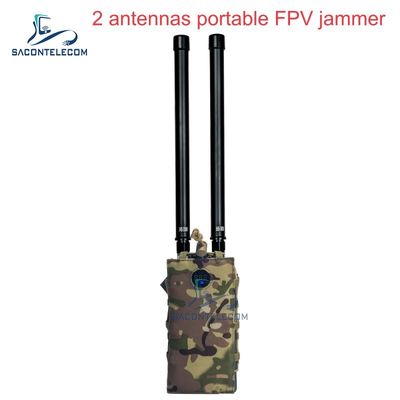 Interrupteur anti-drone portatif à 2 bandes avec puissance de sortie de 60 W et batterie de 32000 Mah