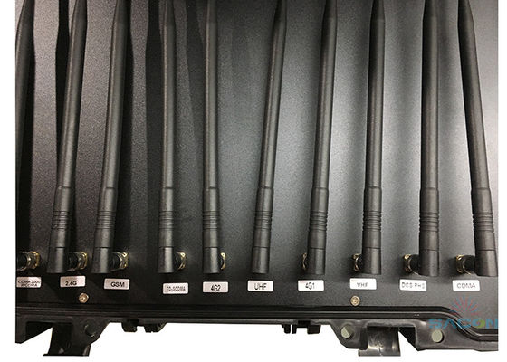 Brouilleur portable de 55 W avec 11 canaux et batterie intégrée pour un blocage sécurisé du signal