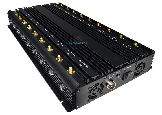 18 antennes 42W brouilleur de signal de téléphone cellulaire haute puissance avec rayon de brouillage de 40m