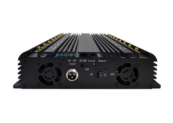 18 Bandes Brouilleur de Signal avec 5 Ventilateurs de Refroidissement et Rayon de Brouillage de 40m pour Blocage WiFi GPS VHF UHF