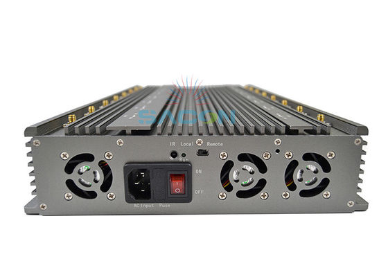 100W brouilleur de signal 5G avec portée de 80m et bloqueur de téléphone portable 16 bandes pour brouillage multi-fréquences