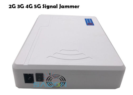 8 canaux 20W de puissance de sortie brouilleur de signal mobile avec antennes intégrées pour le blocage 2G 3G 4G 5G WiFi GPS