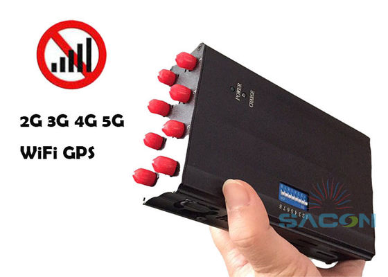 8 Antennes 20m Portée 4W Puissance de Sortie Brouilleur de Signal Brouilleur de Téléphone Portable Brouilleur WiFi