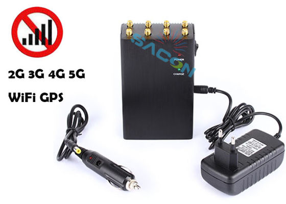 8 Canaux Haute Puissance 2W Brouilleur de Signal Portable Anti-suivi pour 3G 4G GPS WiFi