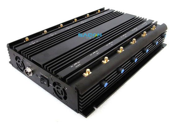 Puissance de sortie de 30W 12 canaux brouilleur de signal sans fil avec adaptateur de voiture Conception pour le blocage du téléphone cellulaire en prison