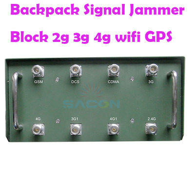 120W Puissance de sortie Ressort de signal brouilleur avec 8 antennes et une portée de 100m pour 2G 3G 4G 5G VHF UHF WiFi GPS Blocage