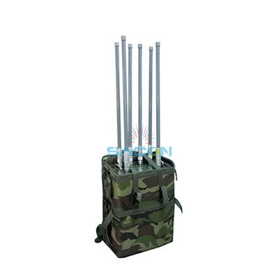 6 antennes 75W 100m portée Manpack signal de téléphone brouilleur avec batterie intégrée