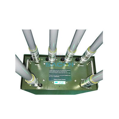 6 antennes 75W 100m portée Manpack signal de téléphone brouilleur avec batterie intégrée