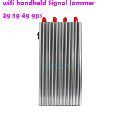 Batterie 8000mAh 8 Antennes Brouilleur de Signal GPS Portable pour Blocage de Signal 2G 3G 4G