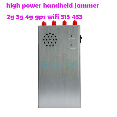 Batterie 8000mAh 8 Antennes Brouilleur de Signal GPS Portable pour Blocage de Signal 2G 3G 4G
