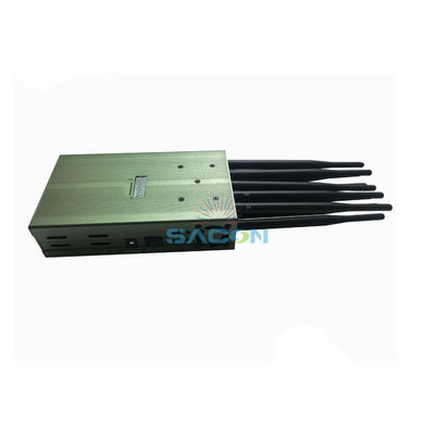 Brouilleur de signal portable avec batterie 8000mAh, puissance de sortie 9.5W pour blocage multi-bandes 3G GPS WiFi