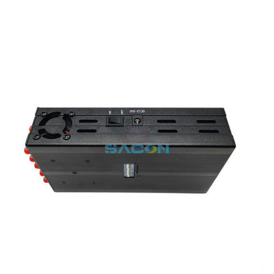 10 Bandes Brouilleur de Signal Portable avec Rayon de 20m pour Blocage de Téléphone Portable