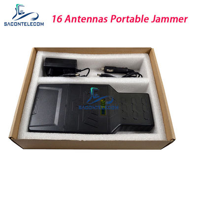 Brouilleur de signal portable 16 canaux 12W et brouilleur GPS pour fréquences WiFi 2.4G 5.8G