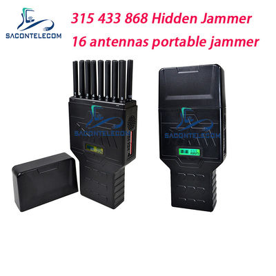 16 antennes 12000mAh 12W brouilleur de signal portable pour 2G 3G 4G 5G GPS Wifi Blocage