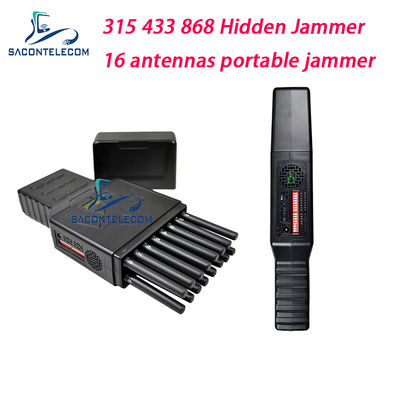 16 antennes 12000mAh 12W brouilleur de signal portable pour 2G 3G 4G 5G GPS Wifi Blocage