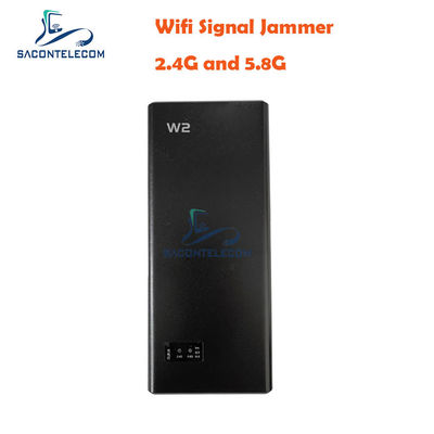 Bloqueur de signal WiFi portable 5200 mAh 3W avec blocage de fréquence 2,4 G 5,2 G 5,8 G et adaptateur d'alimentation de voiture