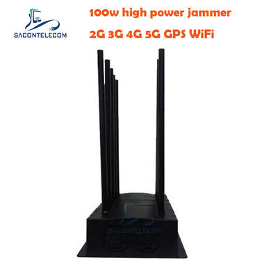 Bloqueur de signal 5G haute puissance 100W avec 10 bandes et rayon de 40m pour usage intérieur