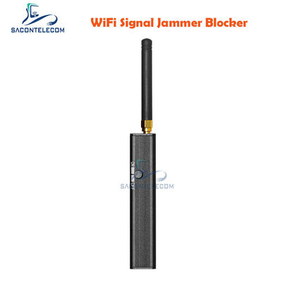Batterie de 1200 mAh 10m Radius de brouillage 2 antennes Brouilleur de signal GPS Wifi Bloqueur de signal GPS Portable